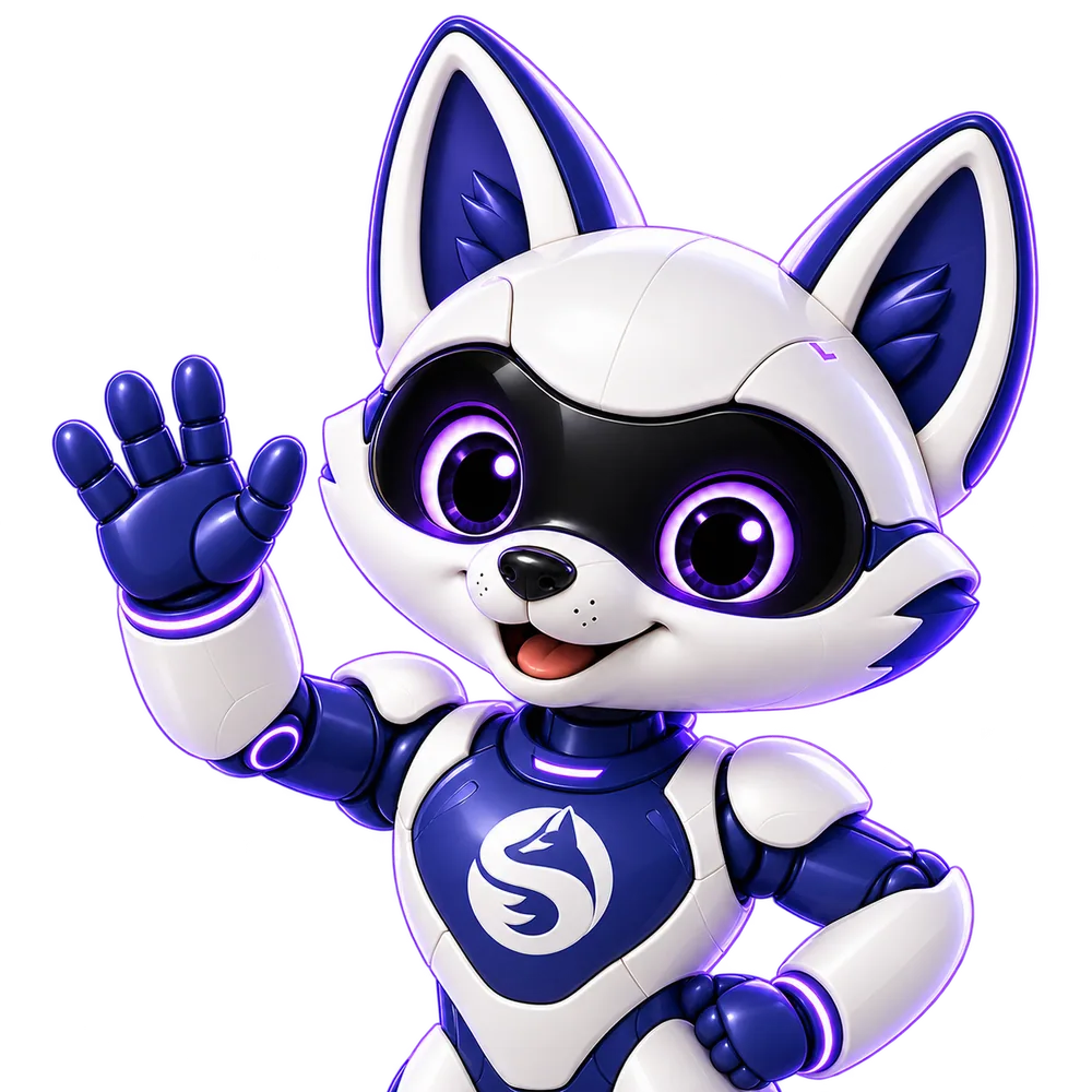 Shippy, the ShipUp fox, waving hello